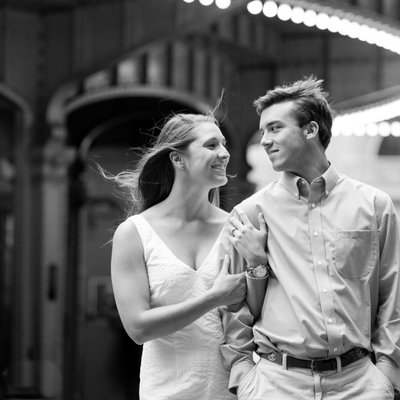 Lights outside Grand Central | NYC Engagement Session
