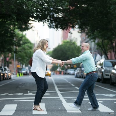 New York City Engagement Session | Crossing the Street