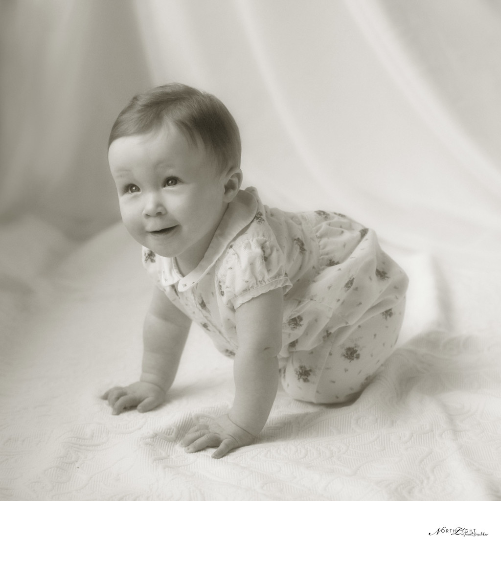 B&W Baby Studio Portrait | 9 months | Charlotte 