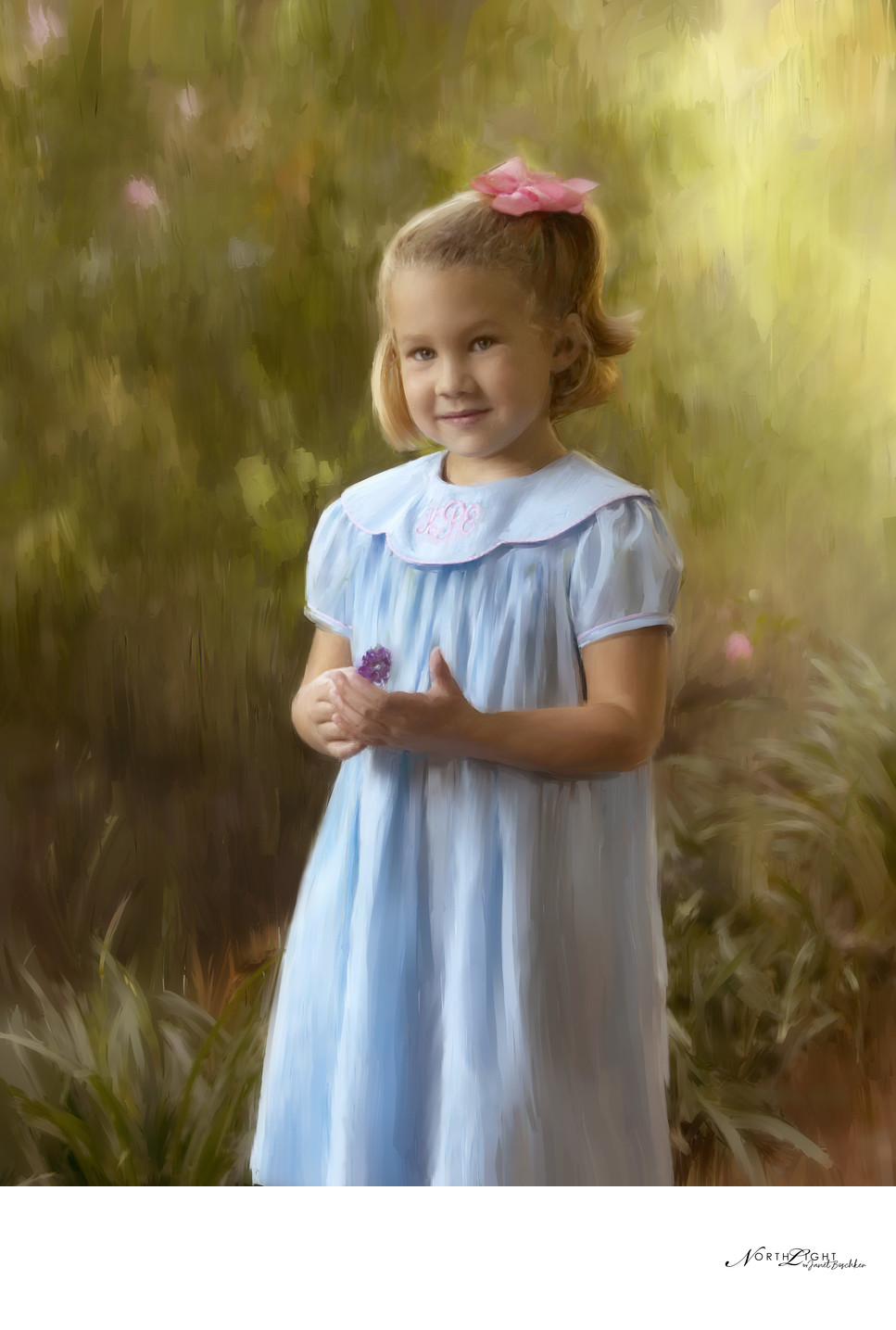 Classic Painting of 5 Year Old Girl