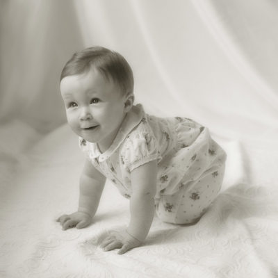 B&W Baby Studio Portrait | 9 months | Charlotte 