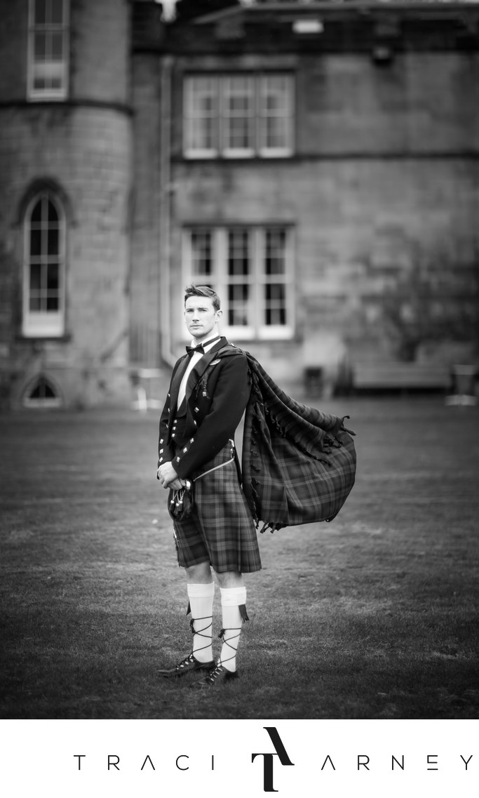 Groom Kilt Destination Wedding Edinburgh Scotland