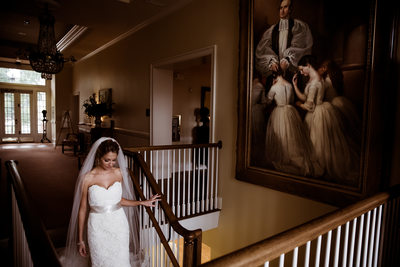 Bride Walks to Ceremony, St. Mary's Chapel, Raleigh, NC