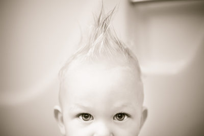 Mohawk Hair Bathtub Baby Portrait Session Rockwell NC