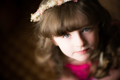 Flower Girl Portrait, Top Greensboro, NC Photographer