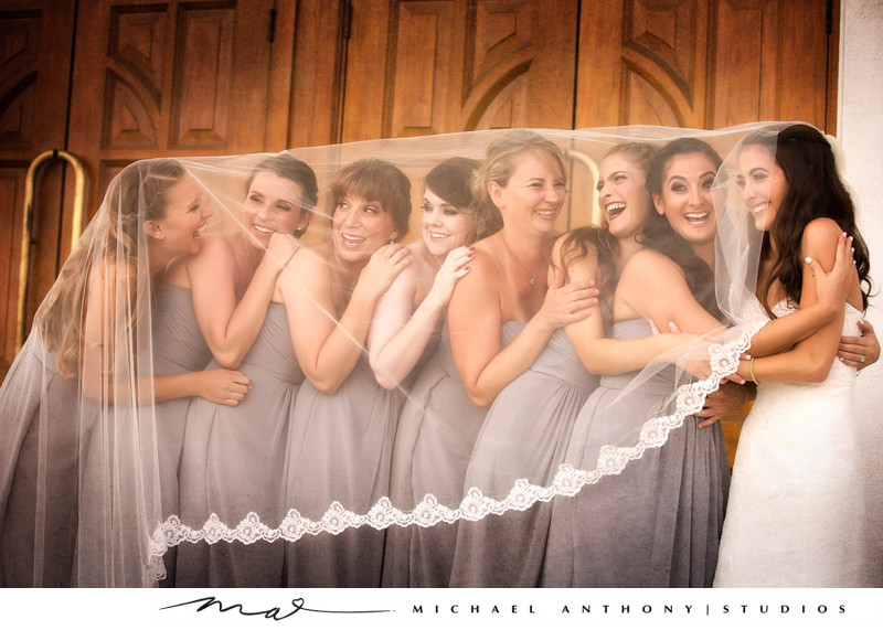 A fun photo of bridesmaids at a Dallas Wedding