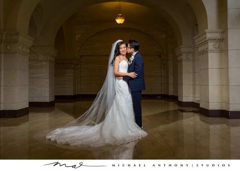 Couples portrait at Majestic Downtown Wedding