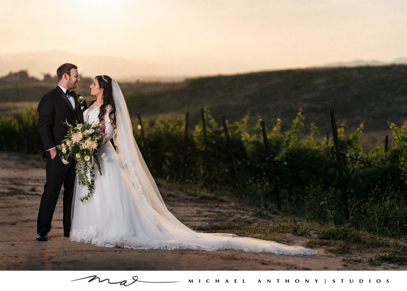 Callaway Winery Wedding: Wedding Photos at Sunset