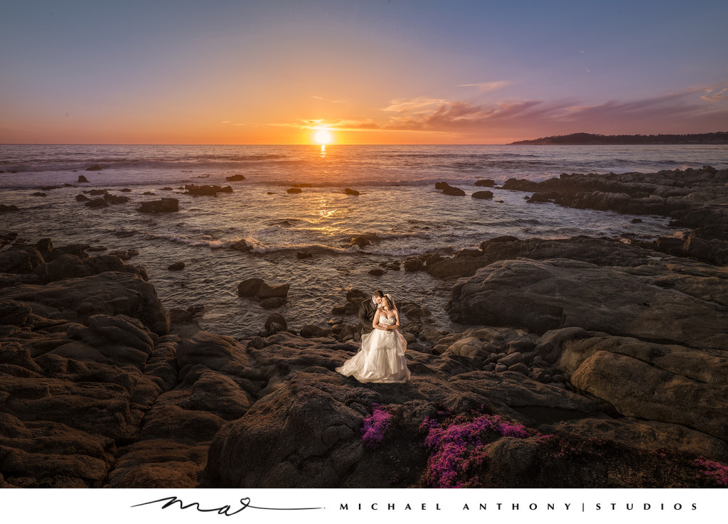 Wedding in Carmel by the Sea at Sunset