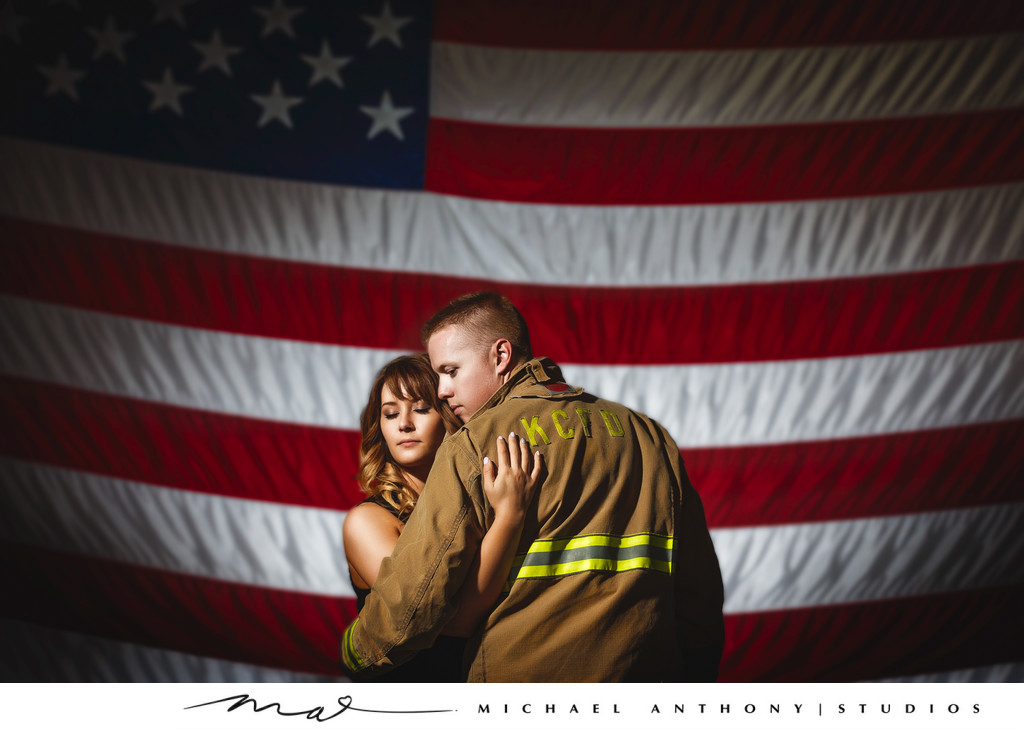 Firefighter Engagement Photos in Los Angeles