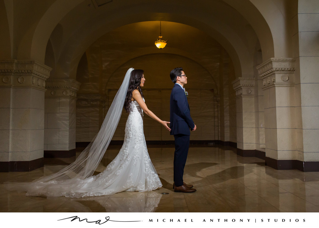 Majestic Downtown Wedding First Look