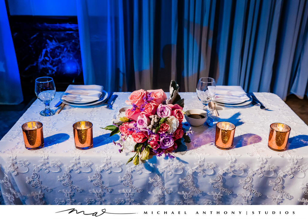 Sweetheart table at Majestic Downtown Wedding