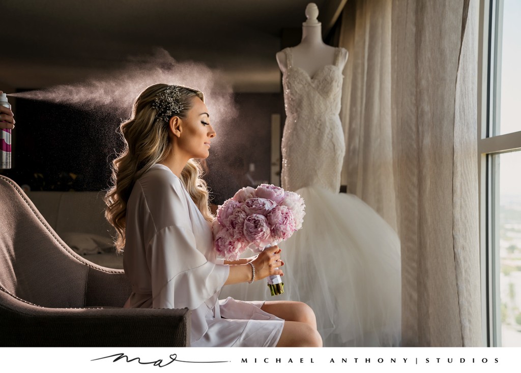 Bridal Portrait: Finishing Touches on Hair