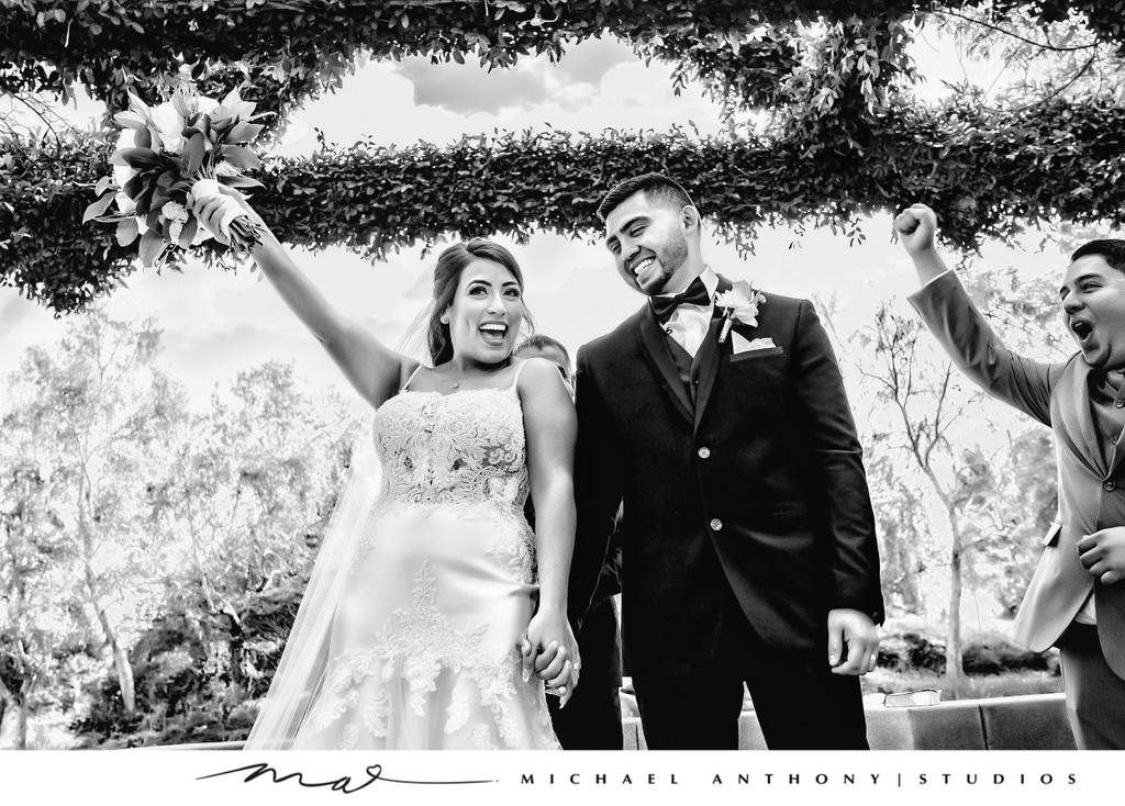 Ceremony Photo: Bride and Groom Celebrate