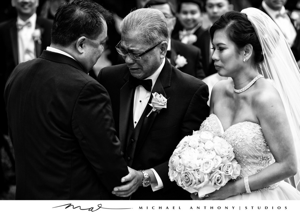Bride's Father Hands her to Groom