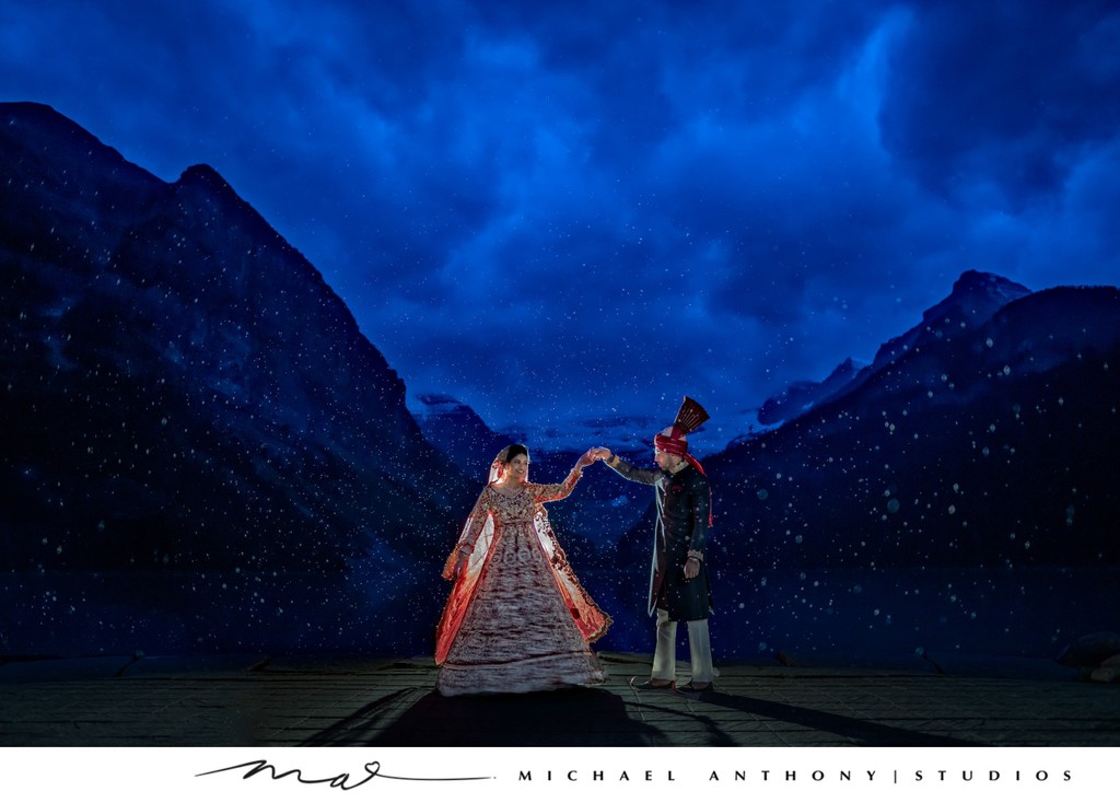 Indian Wedding Portraits in the Rain