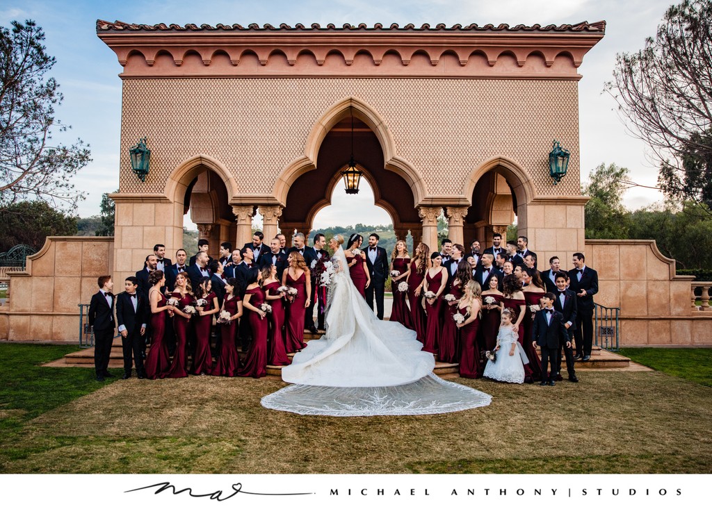 Elegant Wedding Party Group Photo at a Dallas Wedding