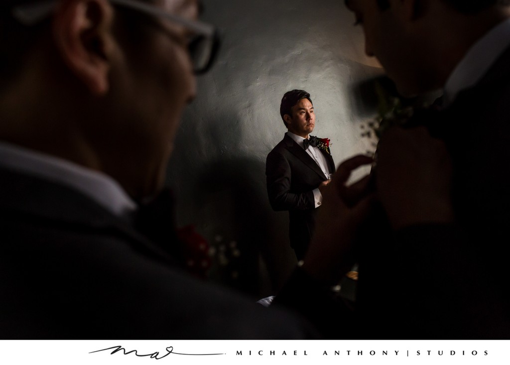 Groom's Quiet Reflection Before the Wedding