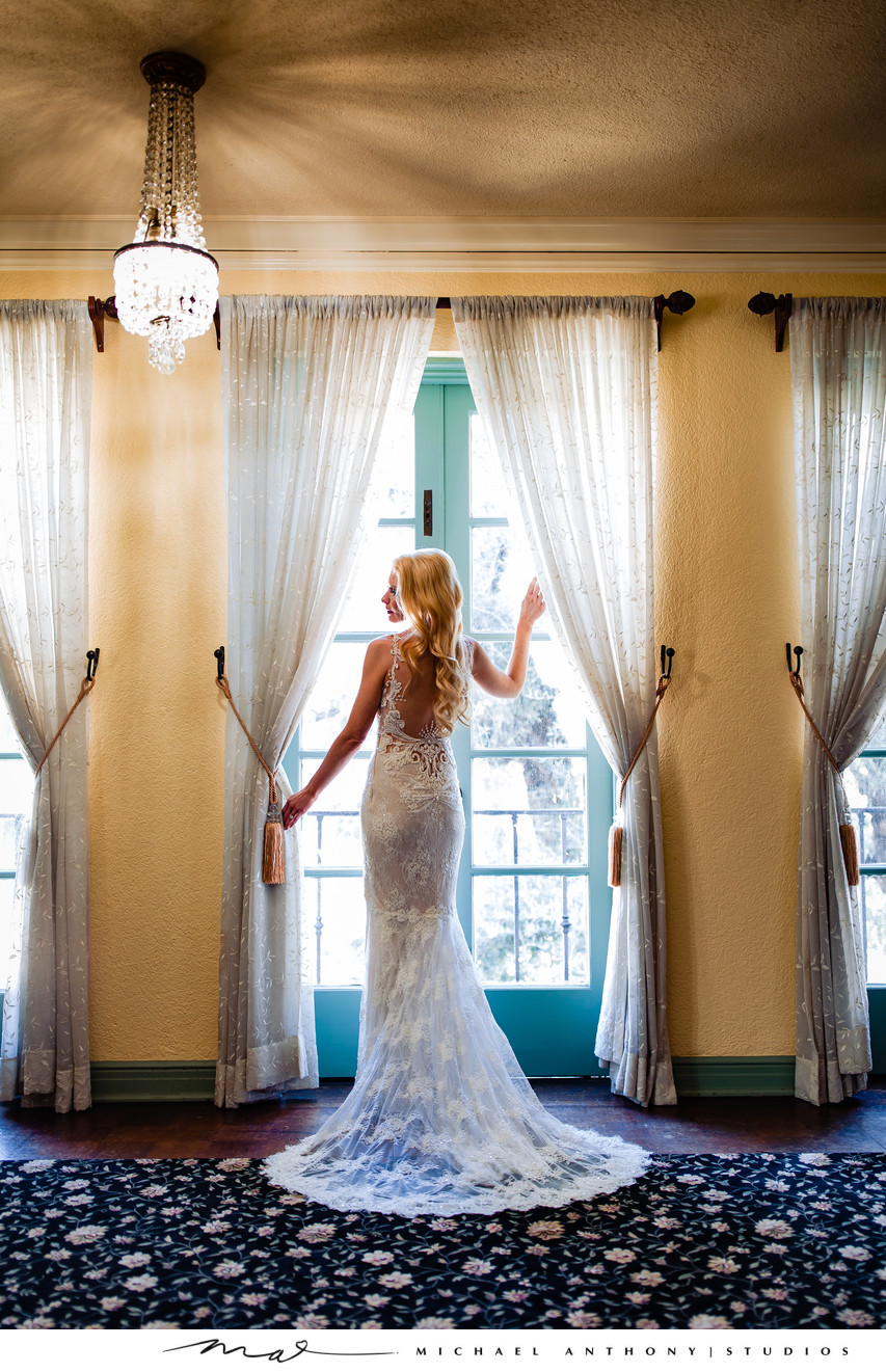 Bride Getting Ready at Ebell Theatre Los Angeles