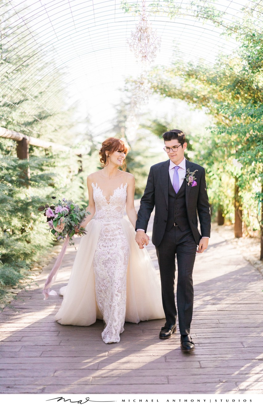 Serendipity Gardens Weddings: Bride & Groom Walking Down Aisle