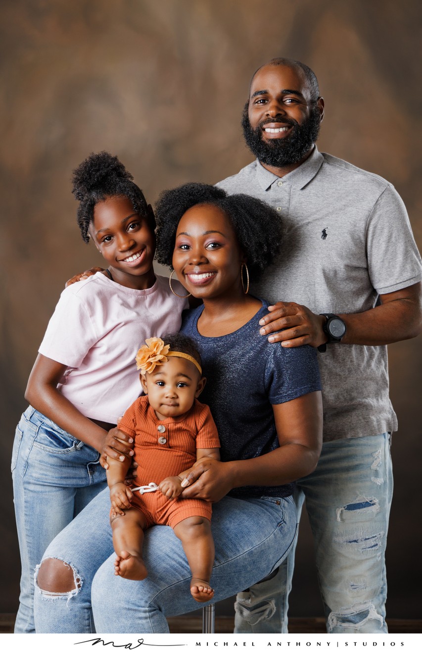 Smiling Family Portrait Session in Dallas