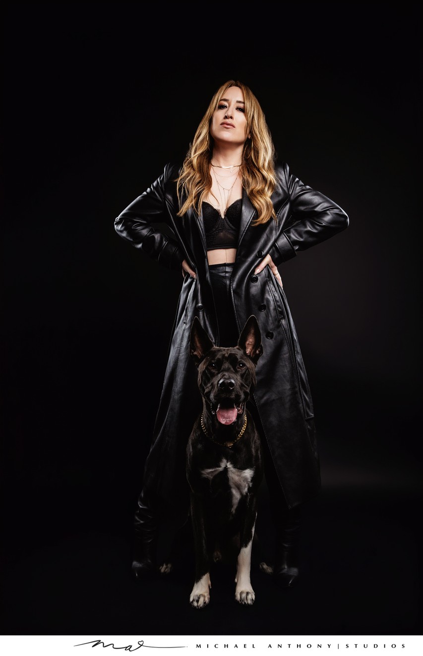 Stylish Dog & Owner Portrait