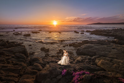 Wedding in Carmel by the Sea at Sunset