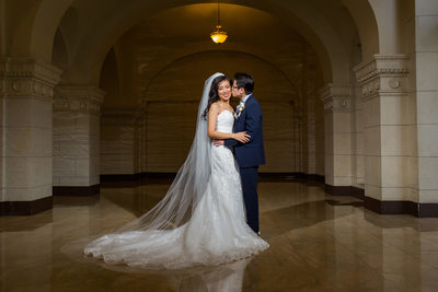 Couples portrait at Majestic Downtown Wedding