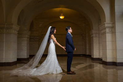 Majestic Downtown Wedding First Look