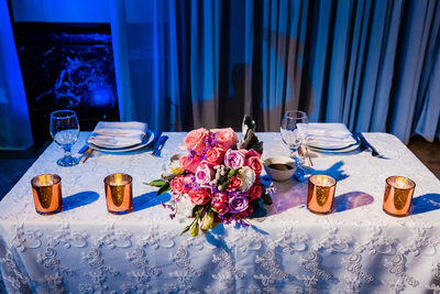 Sweetheart table at Majestic Downtown Wedding