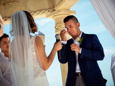Ceremony: Groom Cries during Vows