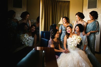 Getting Ready: Bride and Bridesmaids