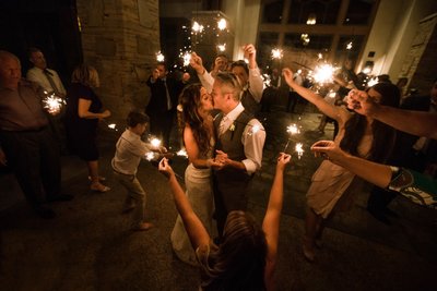 Wedding Reception at Sand Canyon Country Club Sparkler Exit