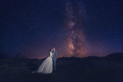 Nighttime Wedding Photos in the Desert