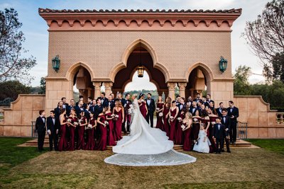 Elegant Wedding Party Group Photo at a Dallas Wedding
