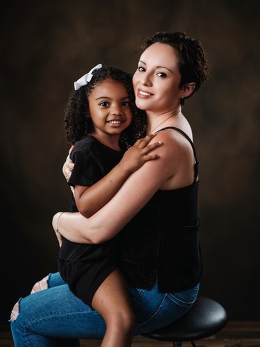 Mother and Daughter Portrait in Dallas Studio