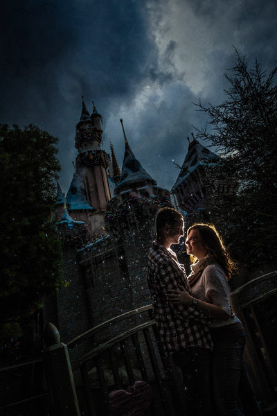 Engagement Pictures at Disneyland's Magic Castle