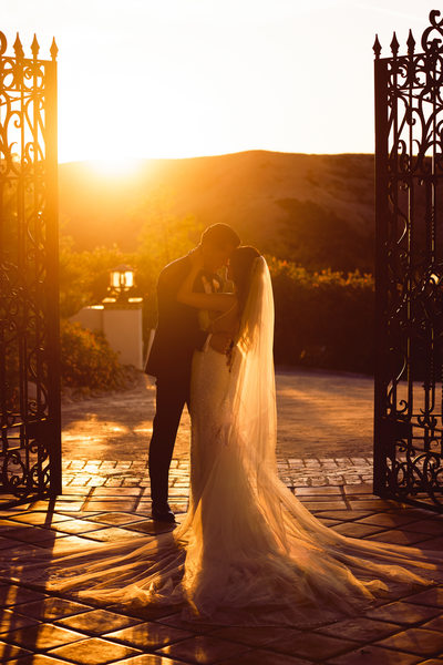 Sunset Portraits of a Bride & Groom