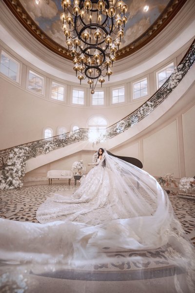 Staircase Bridal Portrait