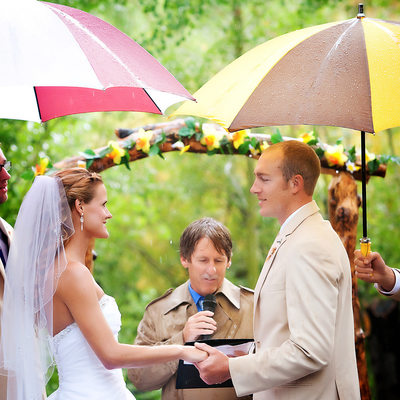 Rainy Fort William Wyoming Wedding