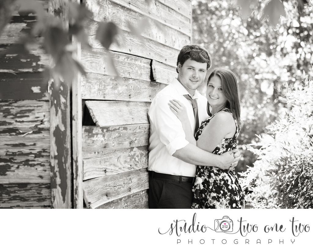Engagement Photo with barn in SC
