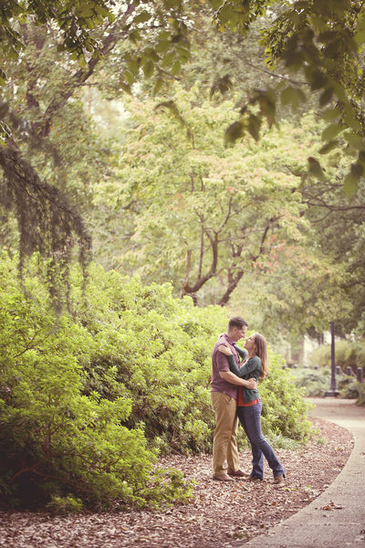 Engagement Photograph at Statehouse grounds in Columbia, SC