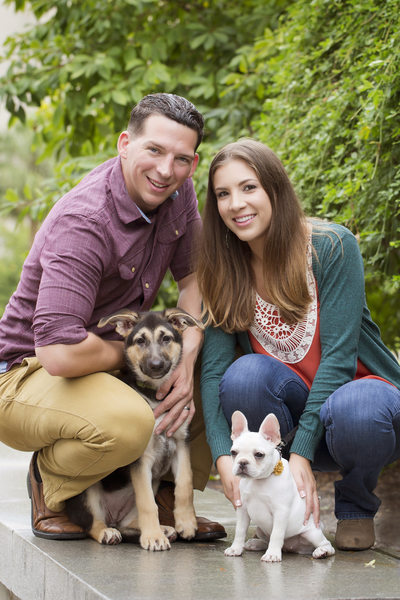 engagement photos with pets in Columbia SC
