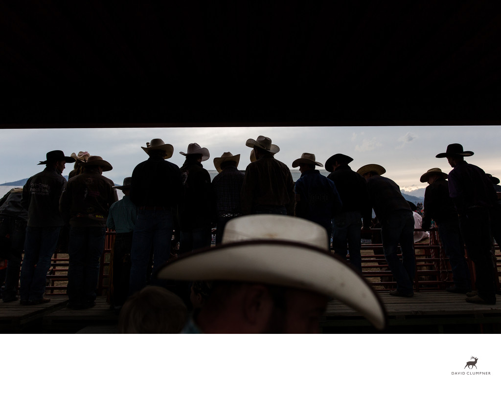 Cowboys watch Hamilton Rodeo in Montana