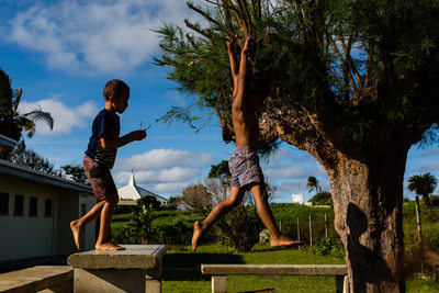 Tongan Boys Playing After School