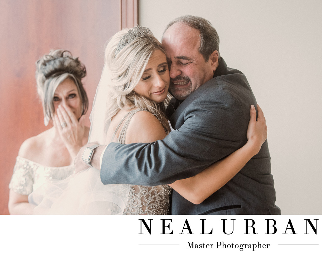 Bride's First Look with her Father