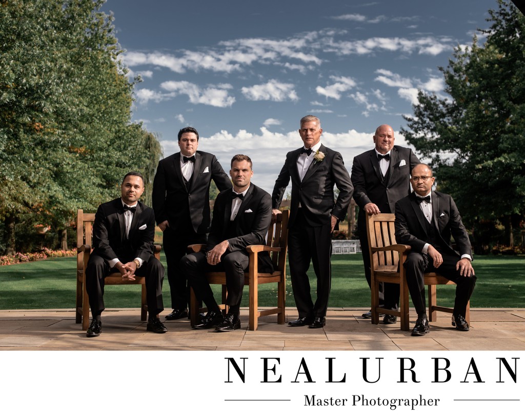 Groom and Groomsmen at Turning Stone Resort Casino