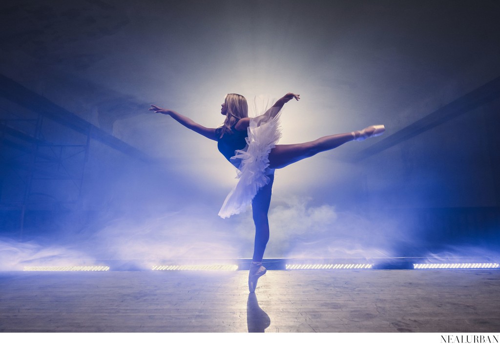 Arabesque Ballerina on Stage