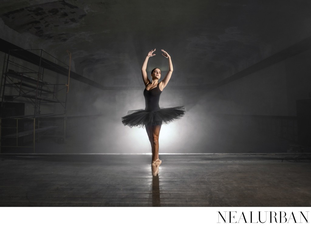 Ballerina on Abandon Theater Stage