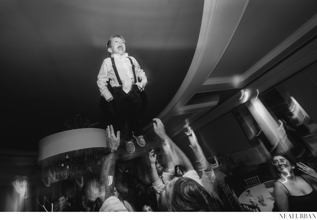 Ring Bearer on the dance floor at Samuel's Grande Manor